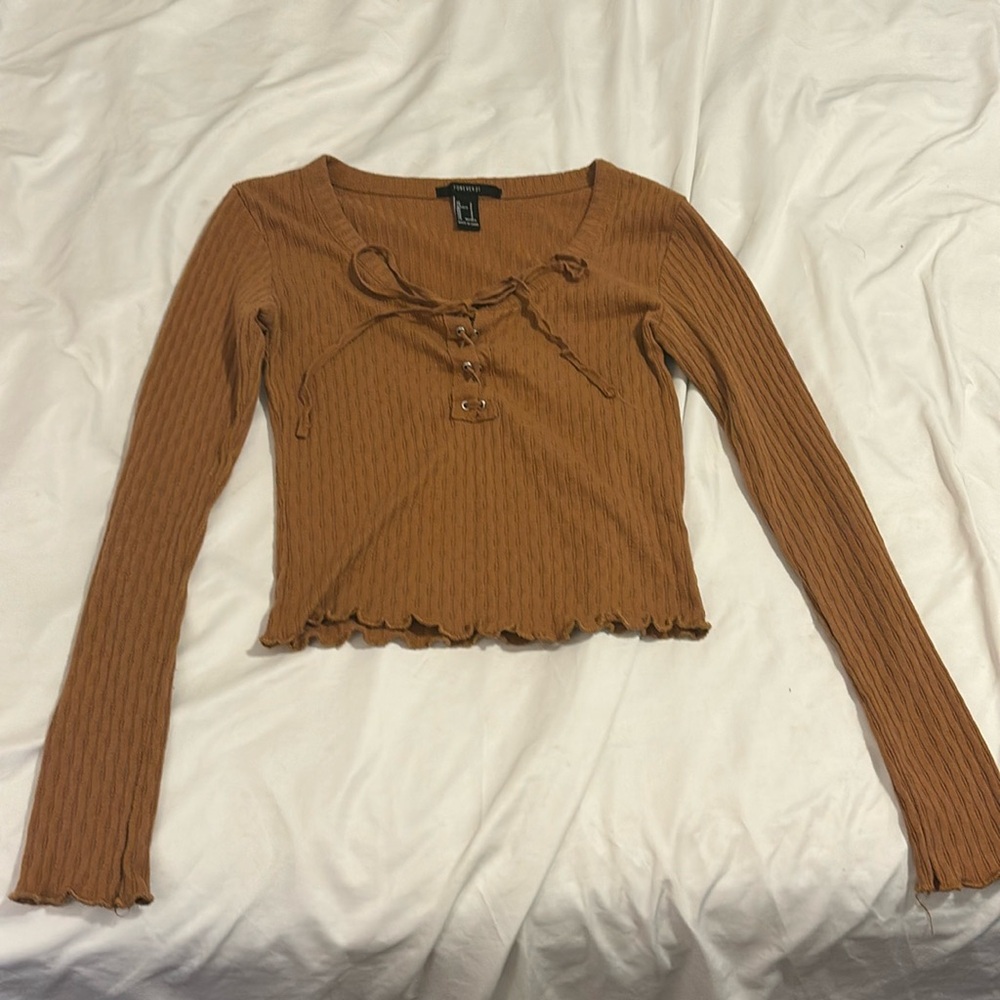 Forever 21 brown long sleeve top